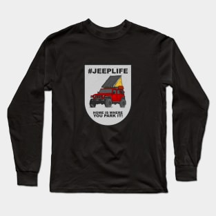 Jeep Life Jeep Wrangler Offroad 4x4 - Red Long Sleeve T-Shirt